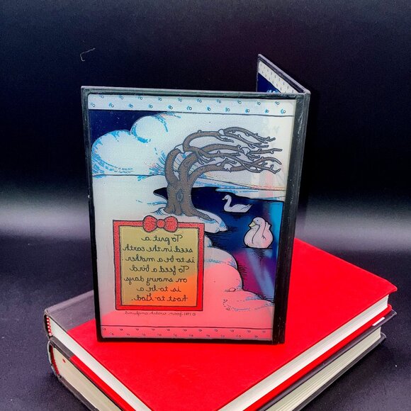 Vintage 1981 Joan Walsh Anglund Seriglass Fold Up Hand Painted Signed - Picture 3 of 8